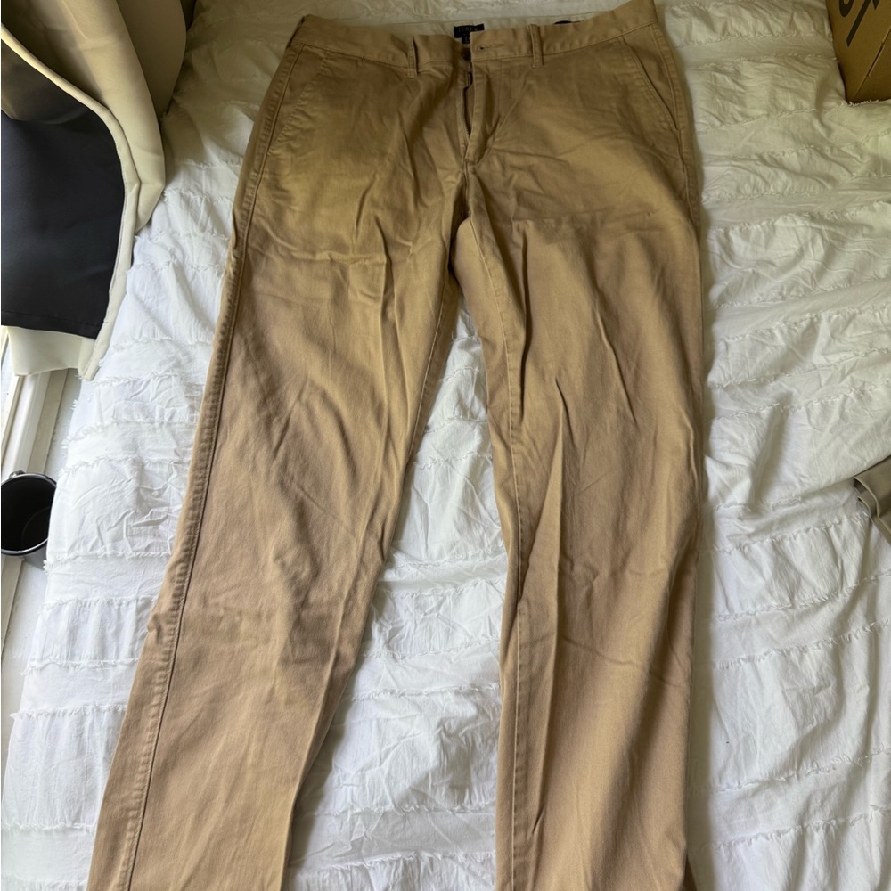J. Crew Men's Khaki Chinos in Tan